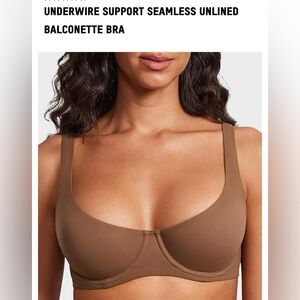 Shecurve Seamless Unlined Balconette Bra - Brown